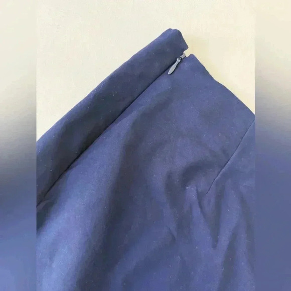 Lauren Ralph Lauren navy pleated A-line mini skirt 10 - Picture 4 of 8